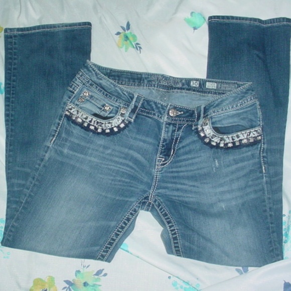 MISS ME Embellished Flap pockets JP768958 Jeans 30 - Picture 5 of 5